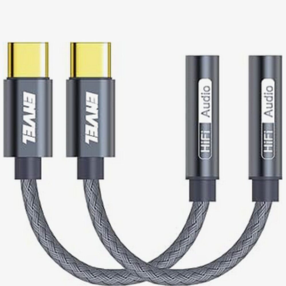 ENVEL USB C to 3.5mm Female Headphone Adapter 2 Pack